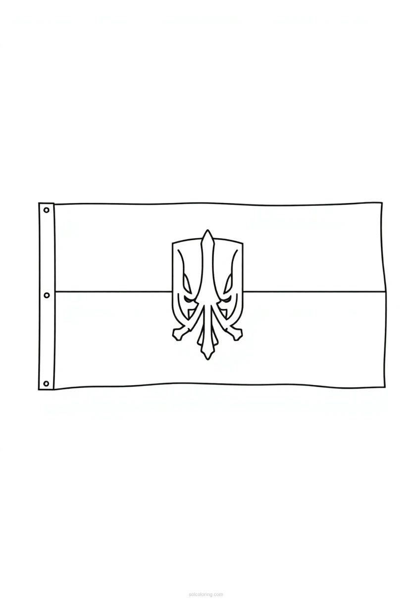 Ukrainian Flag coloring page for kids