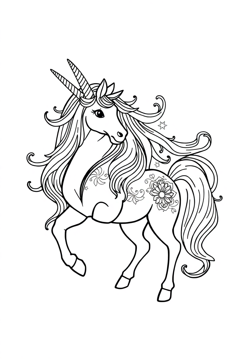 Unicorn Mandala Mandala coloring pages