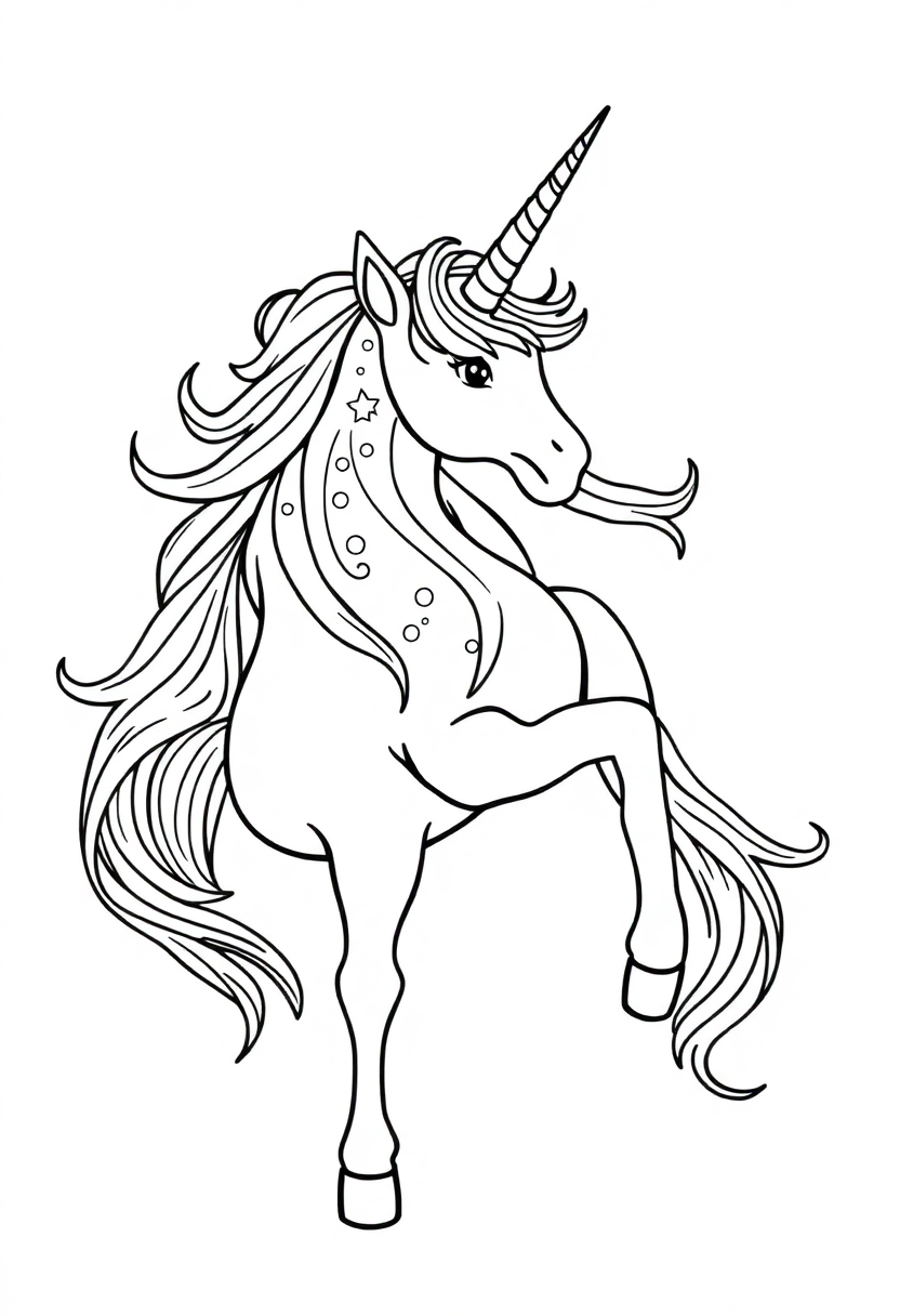 Unicorn Mandala Simple coloring pages