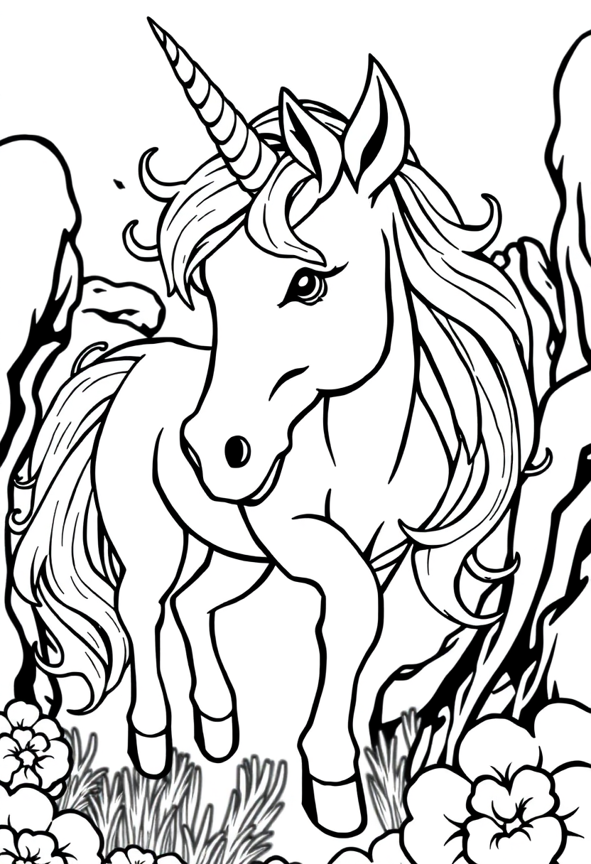 Unicorn coloring pages