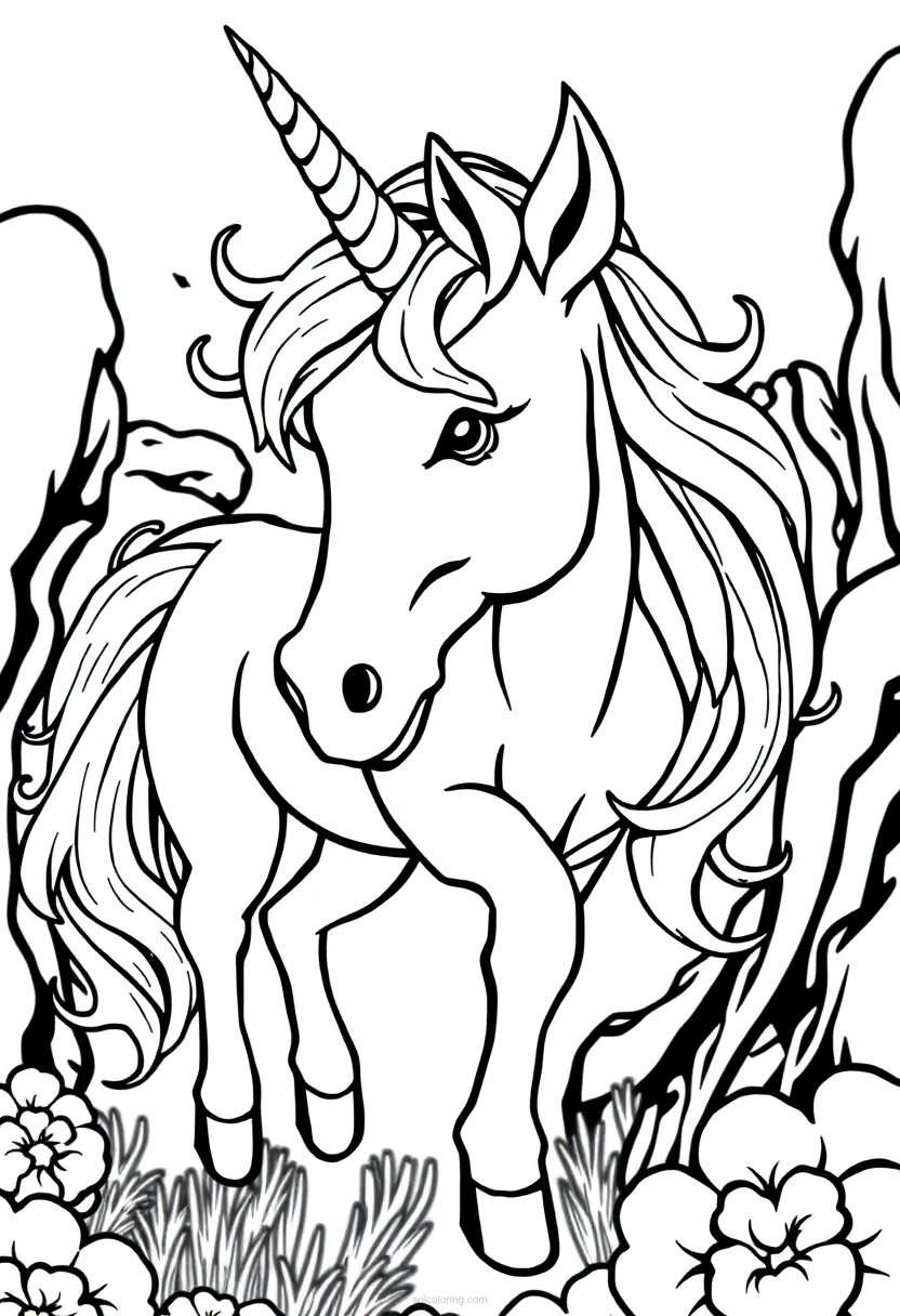 Unicorn coloring pages