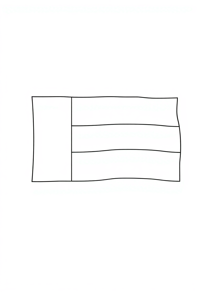 United Arab Emirates Flag coloring page, free printable