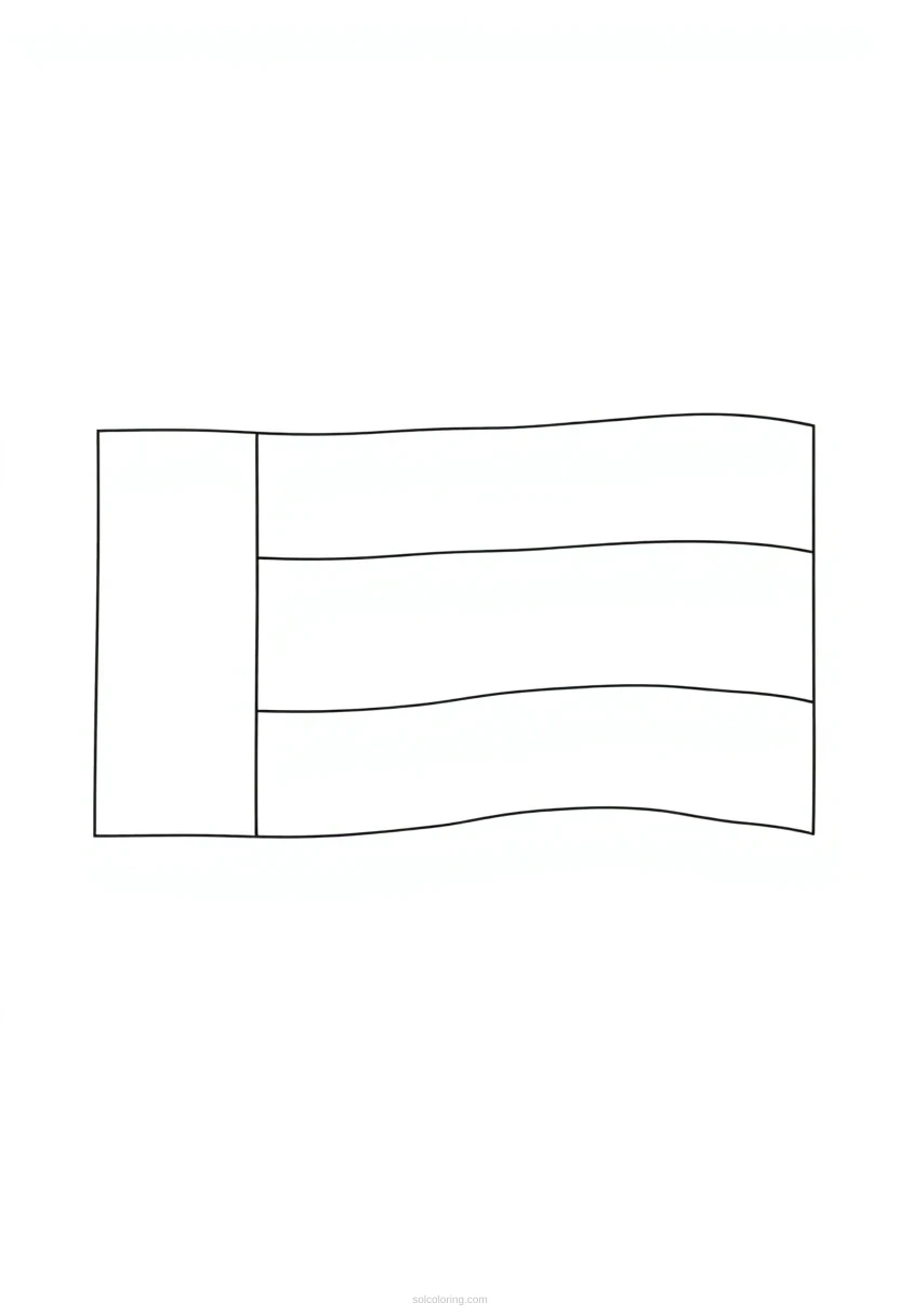 United Arab Emirates Flag coloring page for kids