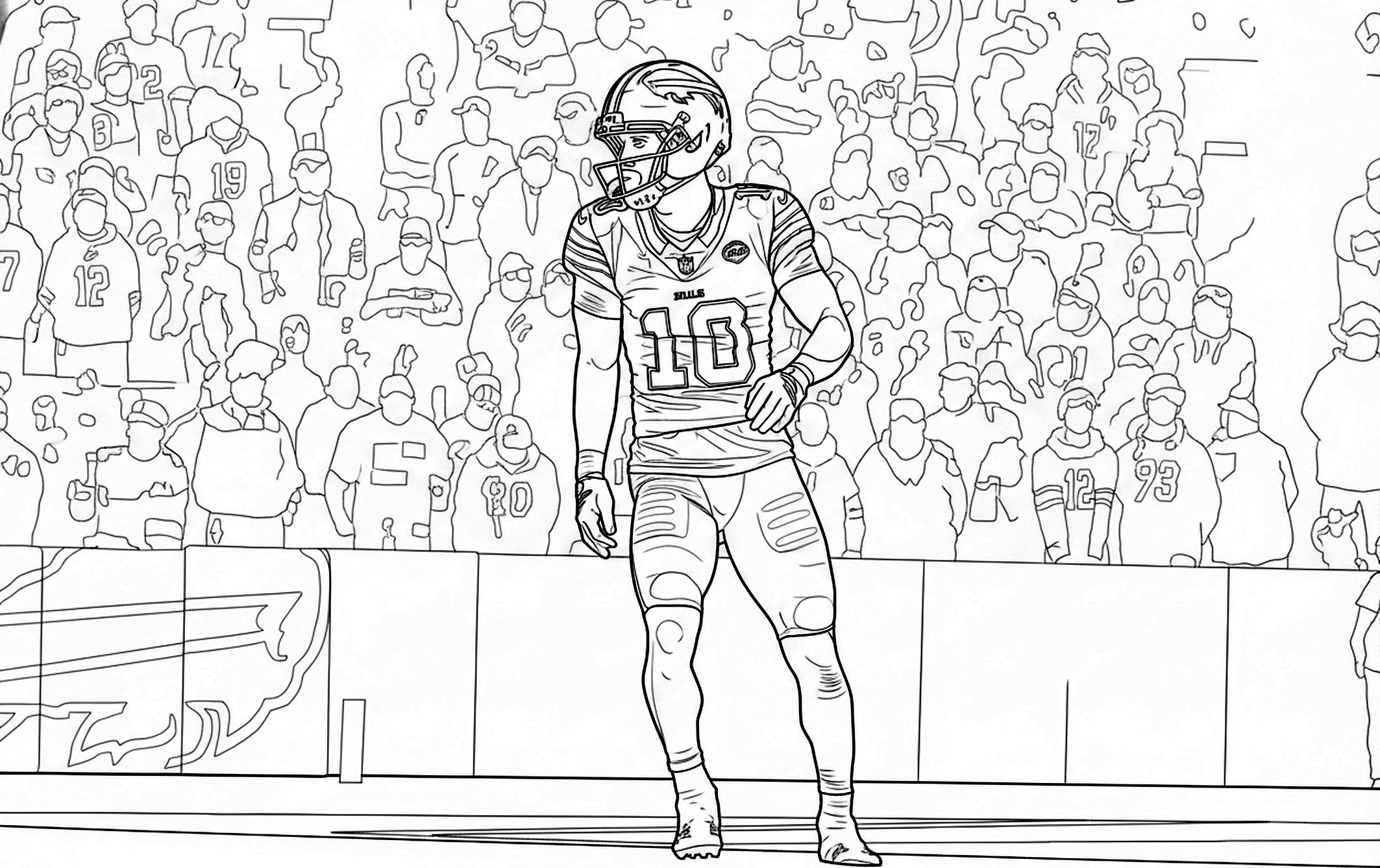 Buffalo Bills Player Celebrating coloring pages