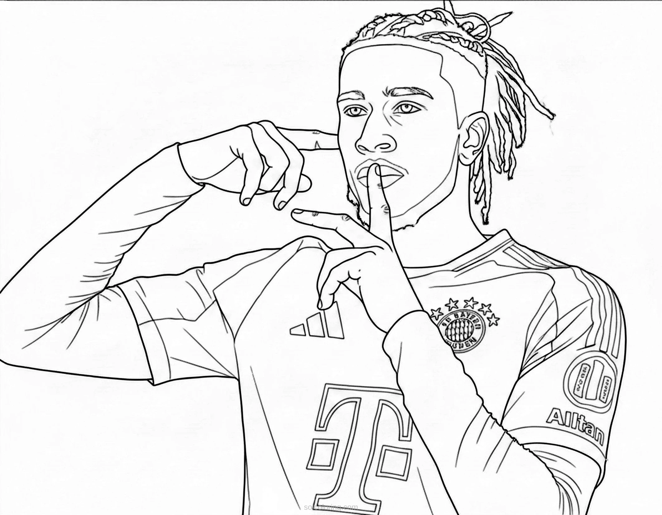 Soccer Player Celebrating Goal coloring pages