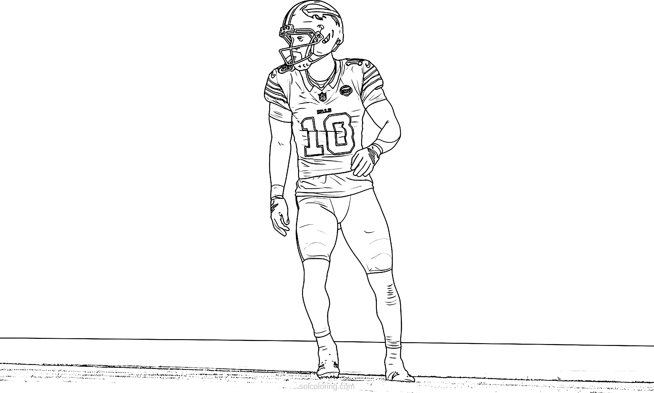 Bills Player Number 10 coloring page for kids