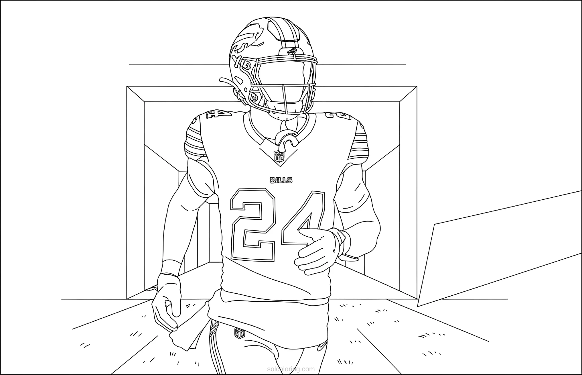 Bills Player Number 24 coloring pages