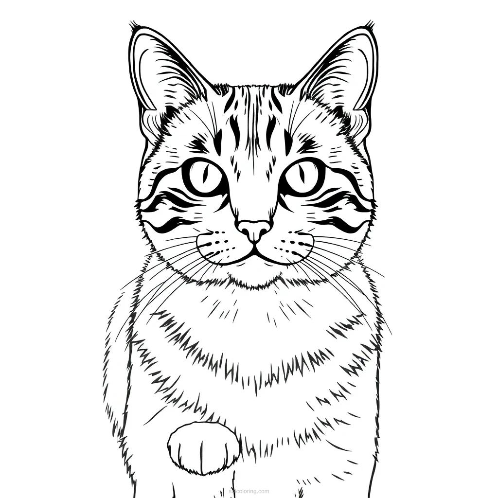 A Cat coloring page for kids