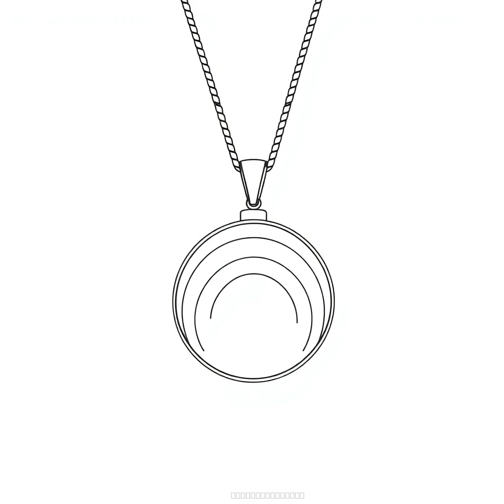 Single Pendant Rainbow Necklace coloring pages