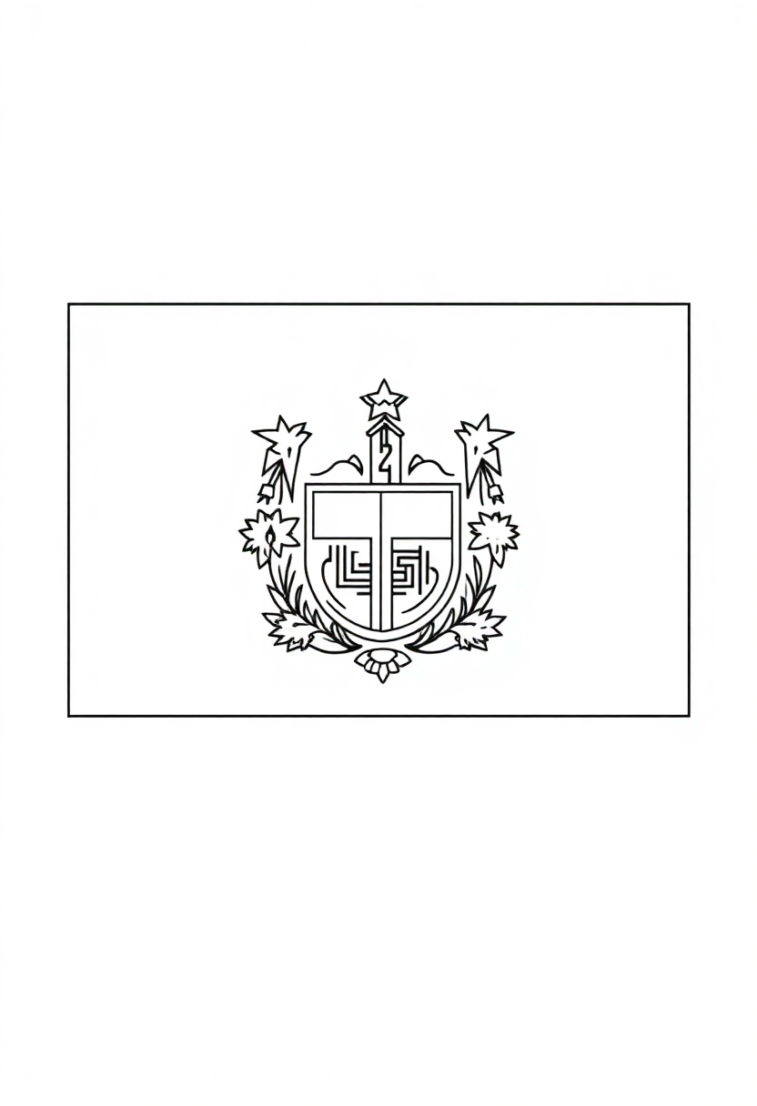 Utah State Flag coloring page, free printable