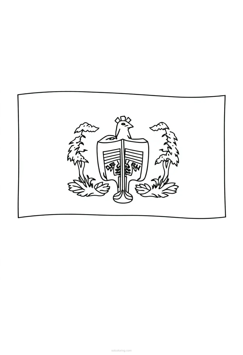 Utah State Flag coloring page for kids