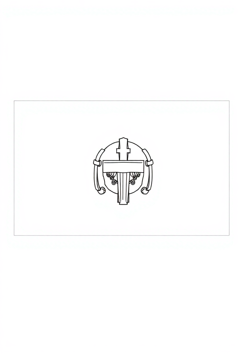 Utah State Flag coloring page, free printable
