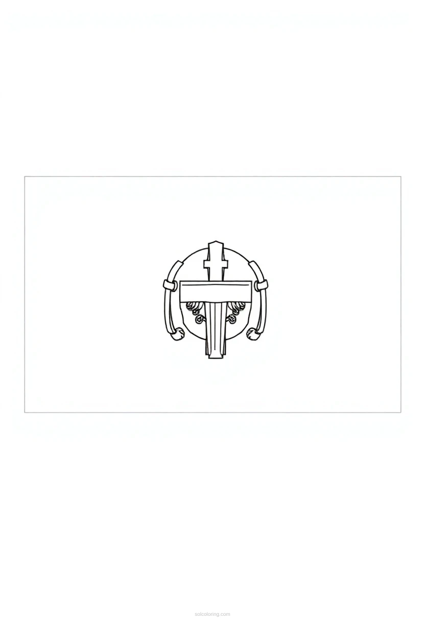 Utah State Flag coloring page for kids