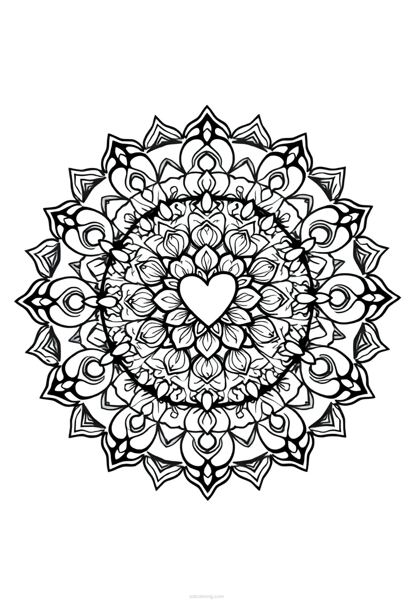 Valentine's Day Candy and Chocolates coloring page for kids