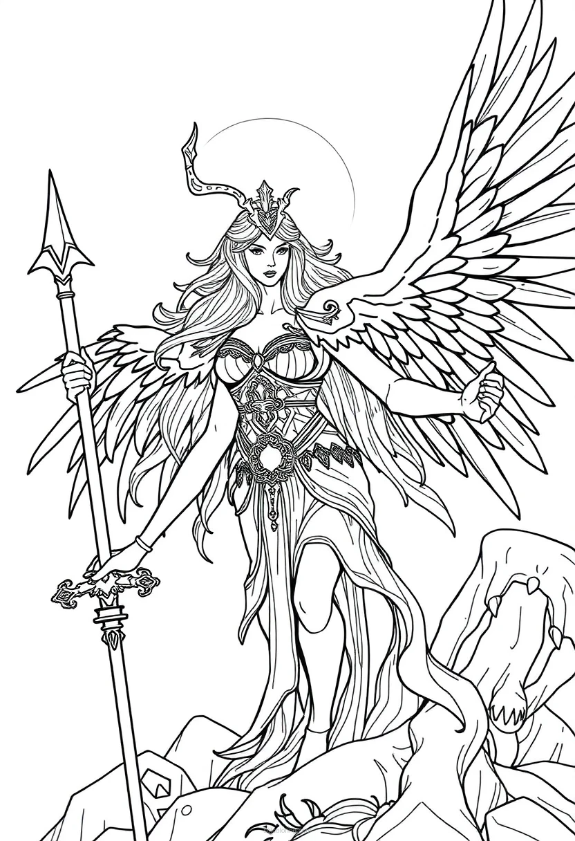 Valkyrie coloring page for kids