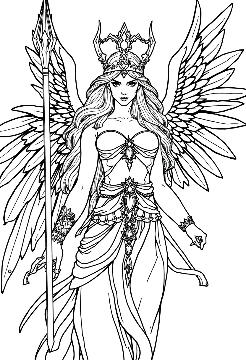 Valkyrie coloring page, free printable