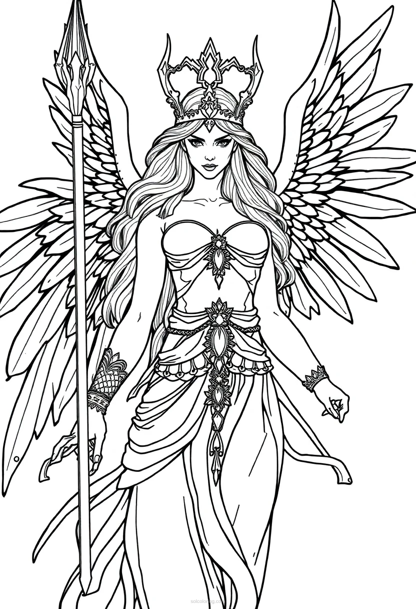 Valkyrie coloring page for kids