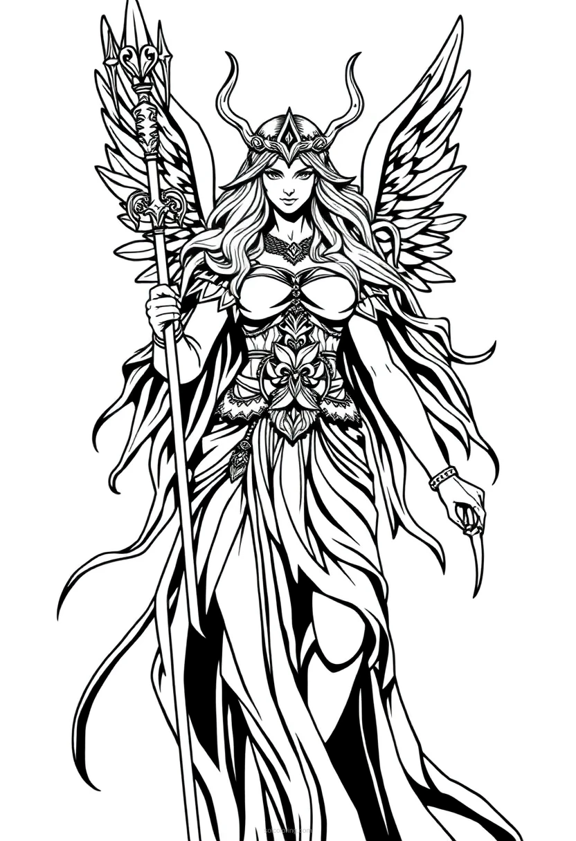 Valkyrie coloring page for kids