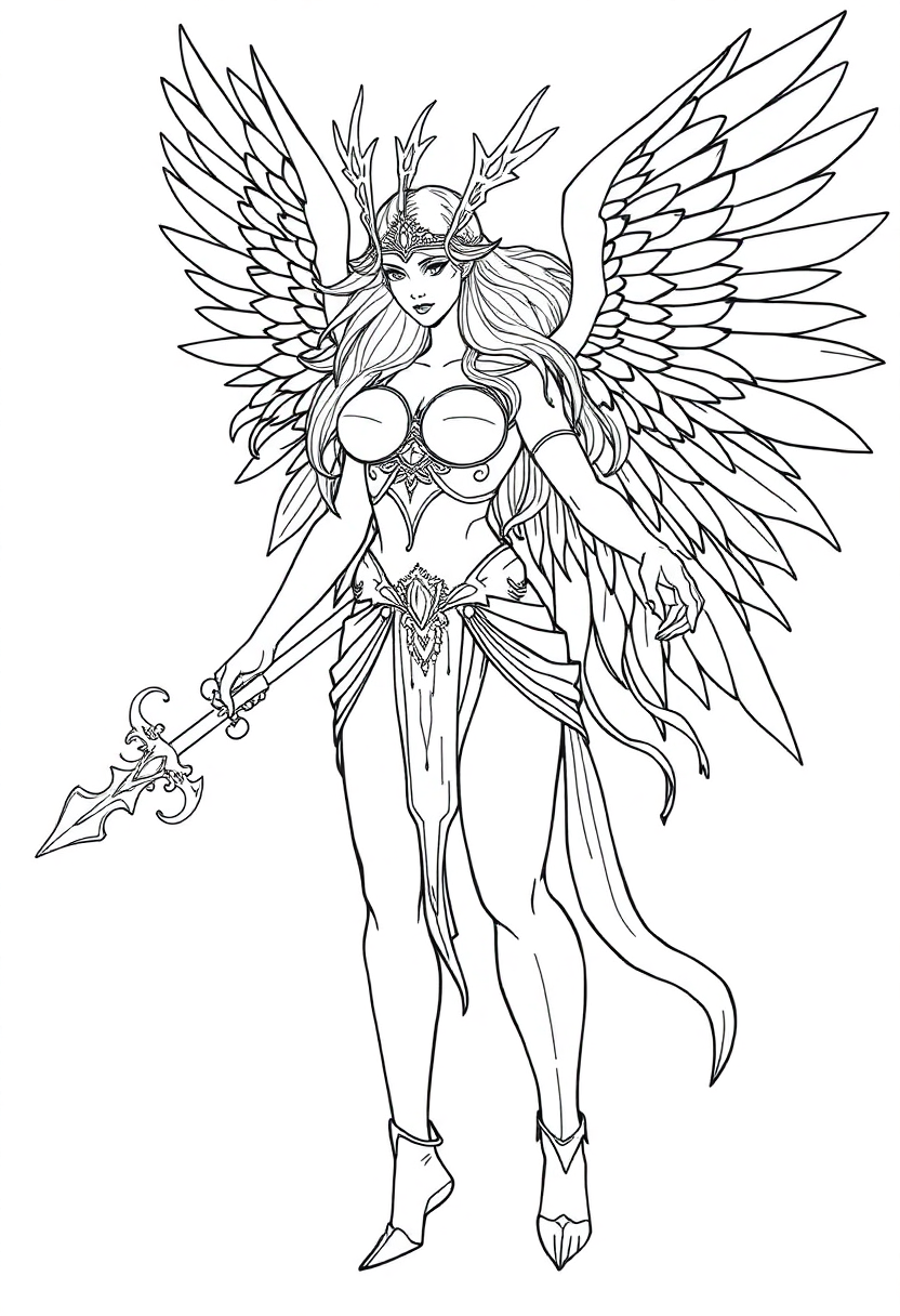 Valkyrie coloring page, free printable