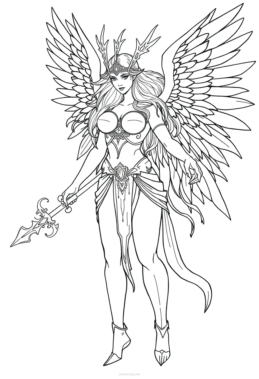 Valkyrie coloring page for kids