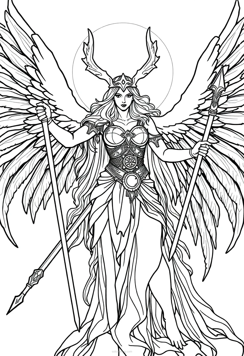 Valkyrie coloring page for kids