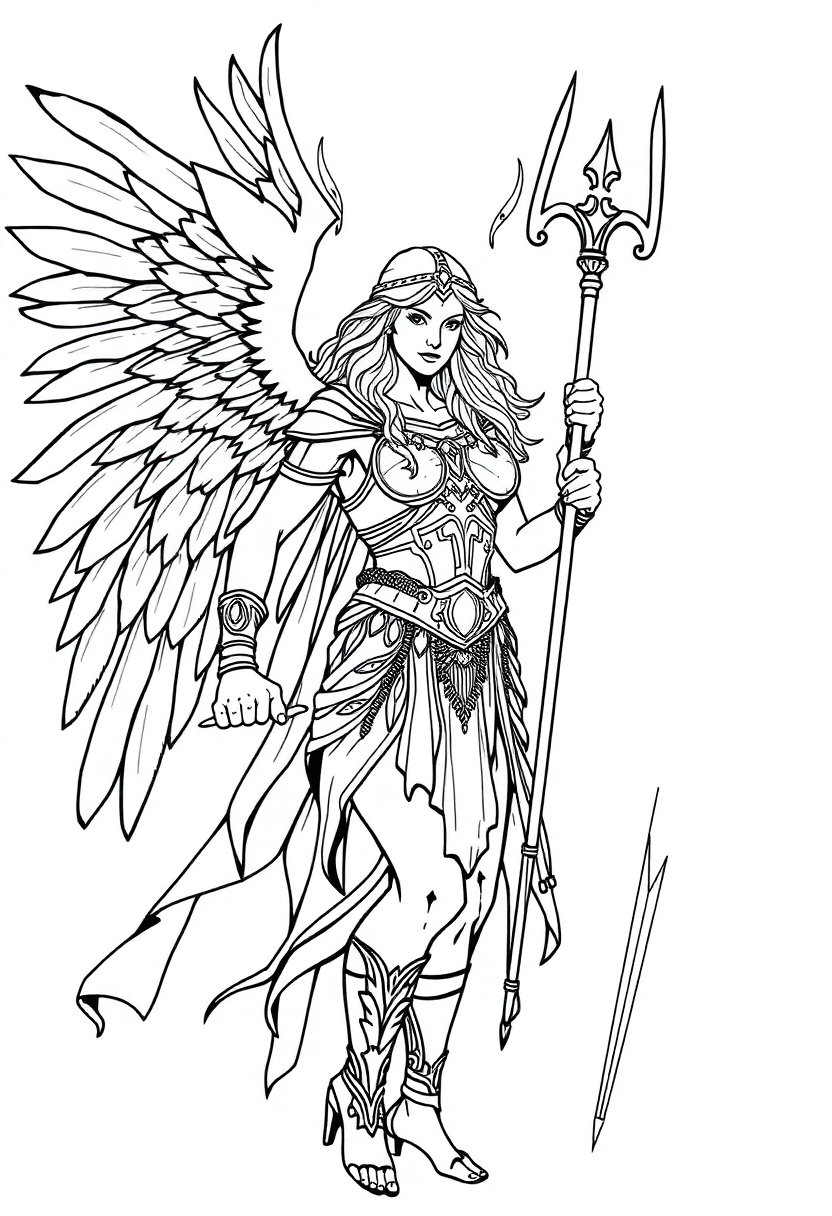 Valkyrie Warrior coloring page, free printable