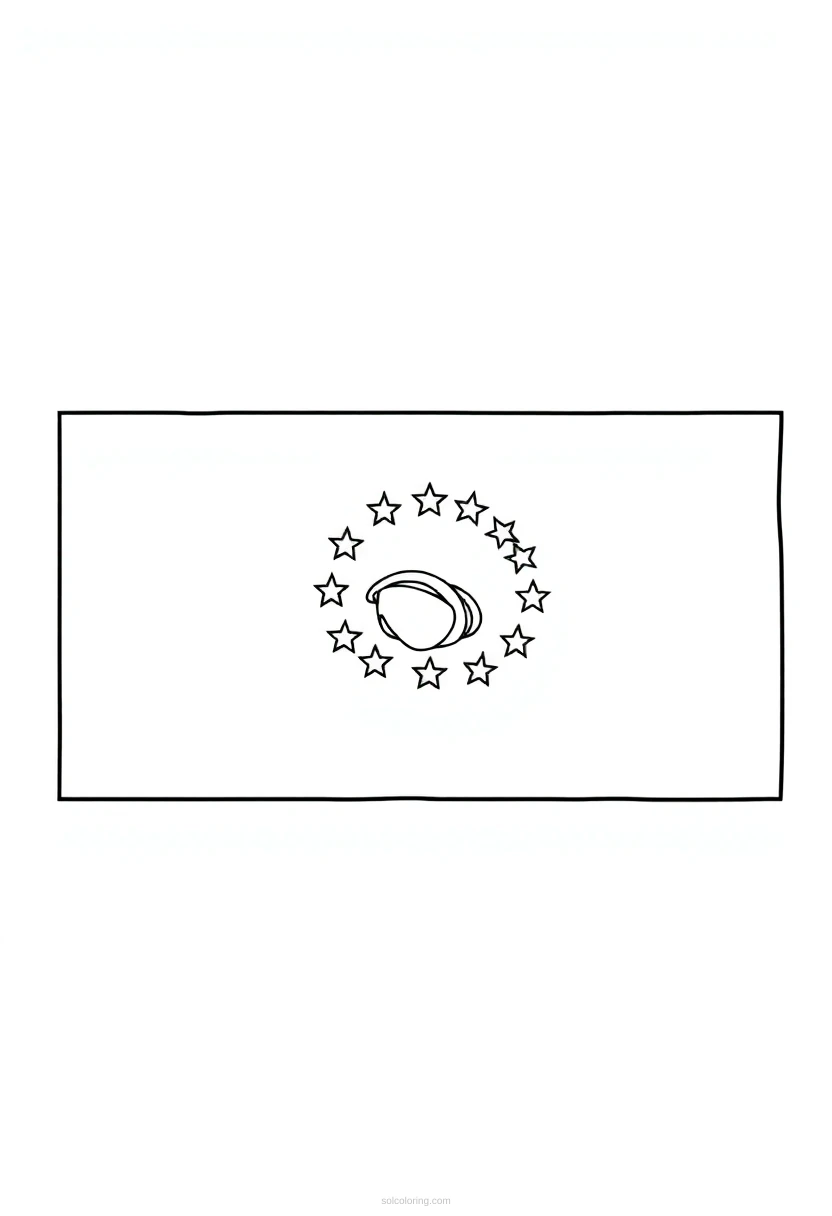 Venezuelan Flag coloring page for kids