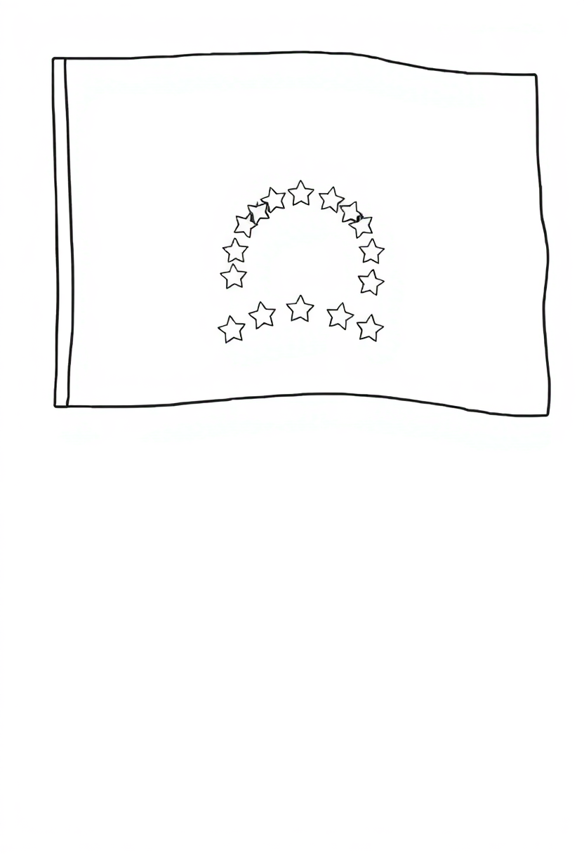 Venezuelan Flag coloring page, free printable