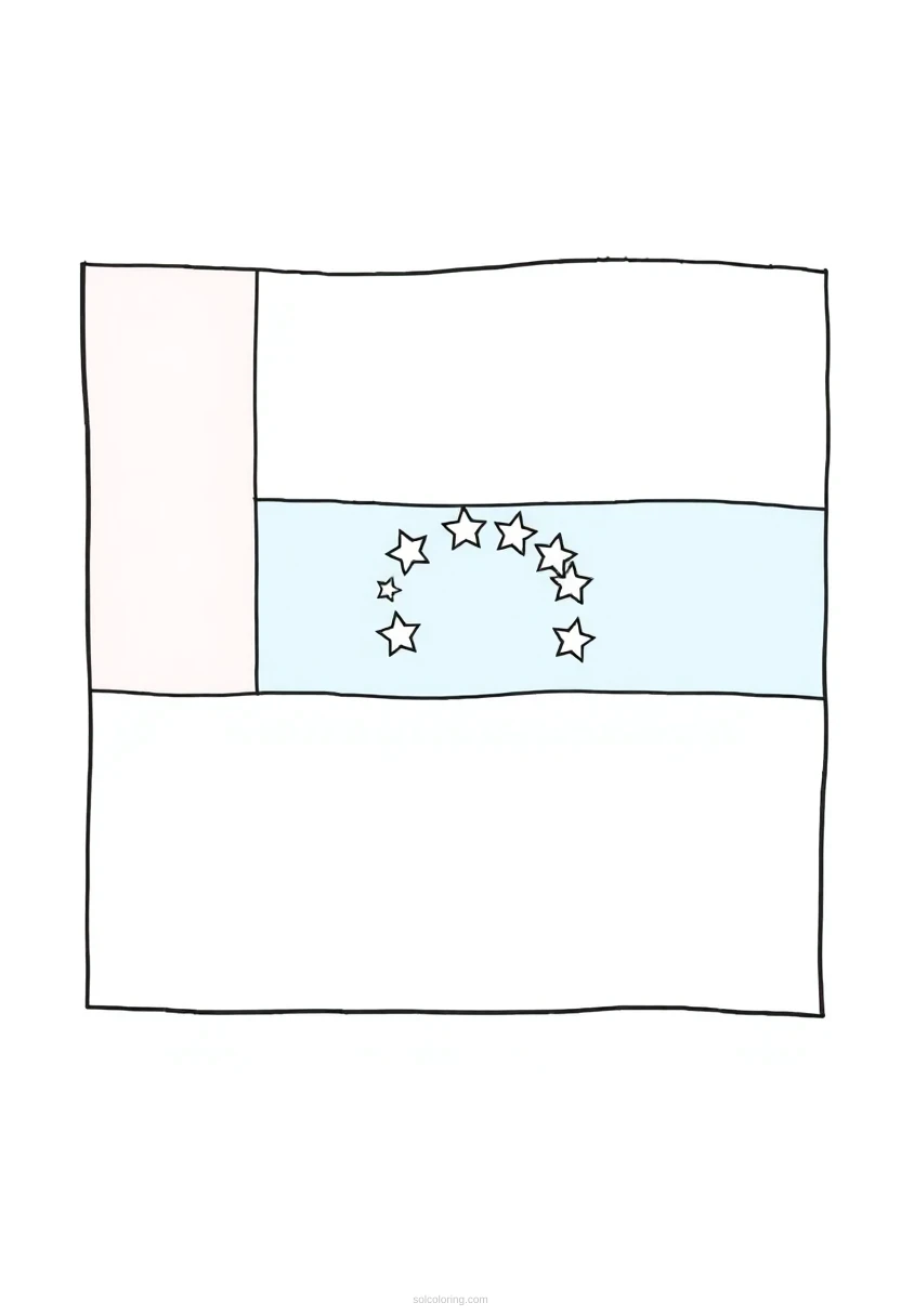 Venezuelan Flag coloring page for kids