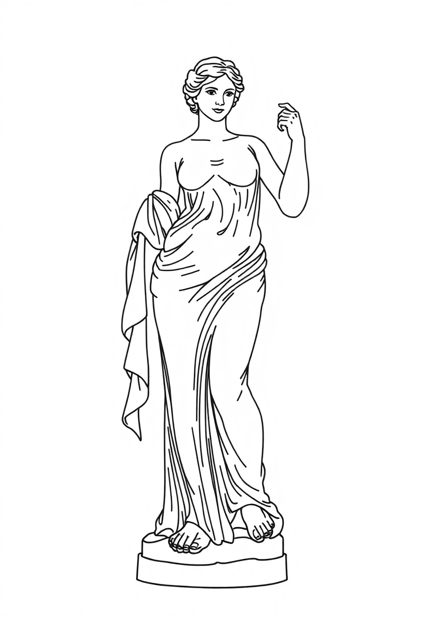 Venus De Milo Statue coloring pages