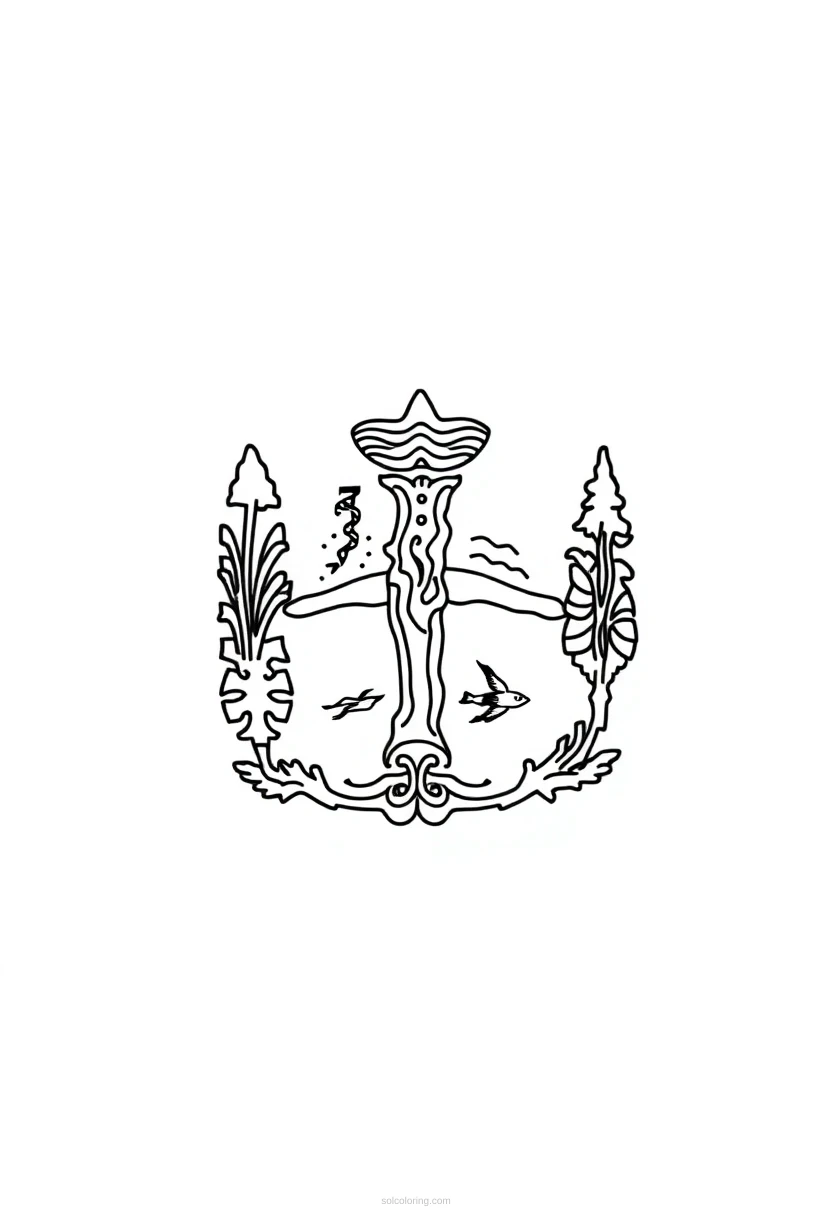 Vermont State Flag coloring page for kids