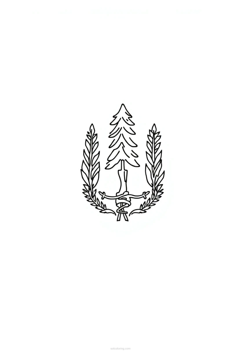 Vermont State Flag coloring page for kids