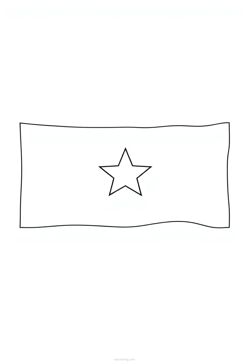 Vietnamese Flag coloring page for kids
