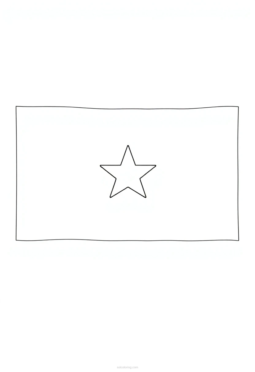 Vietnamese Flag coloring page for kids