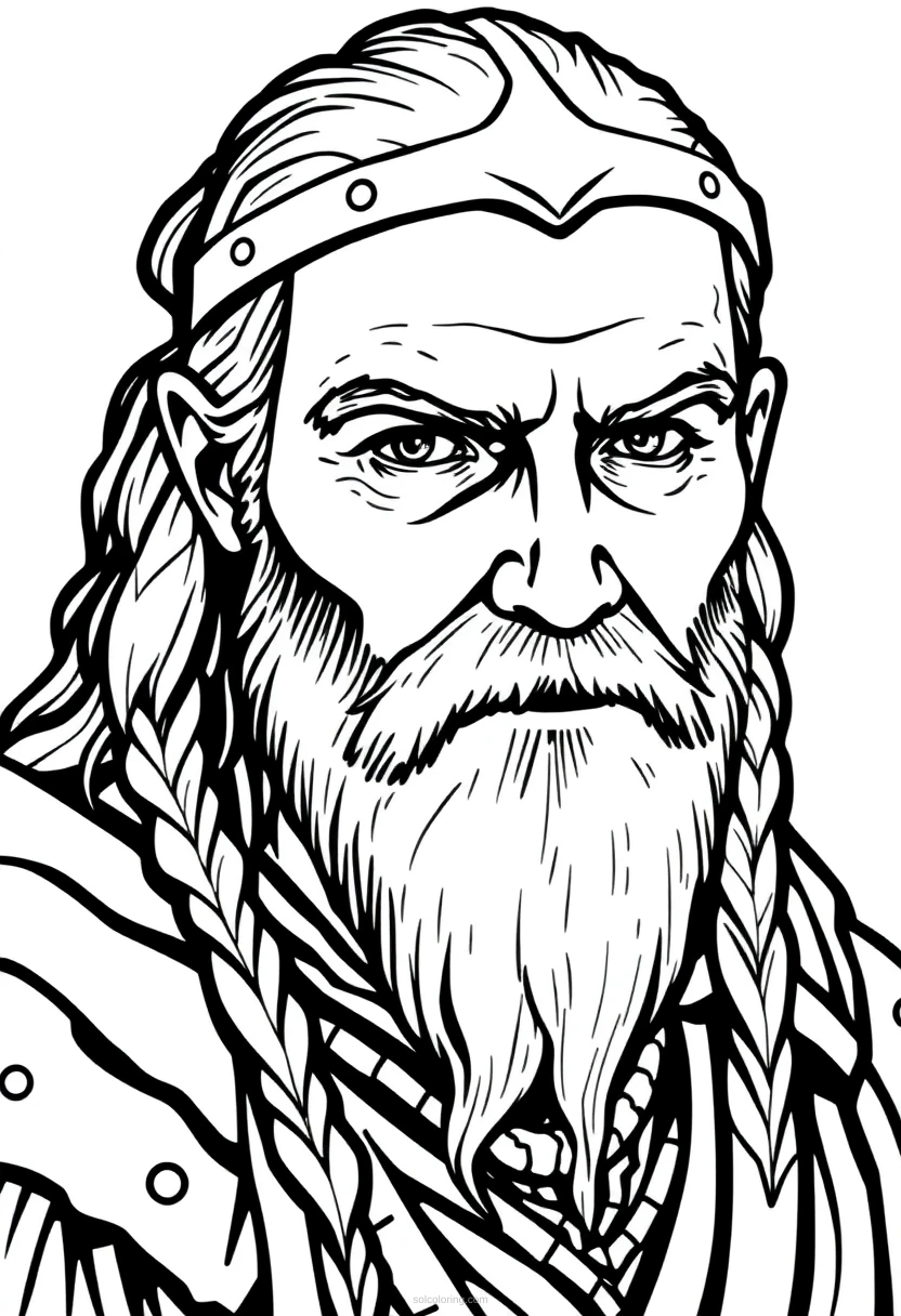 Viking coloring page for kids