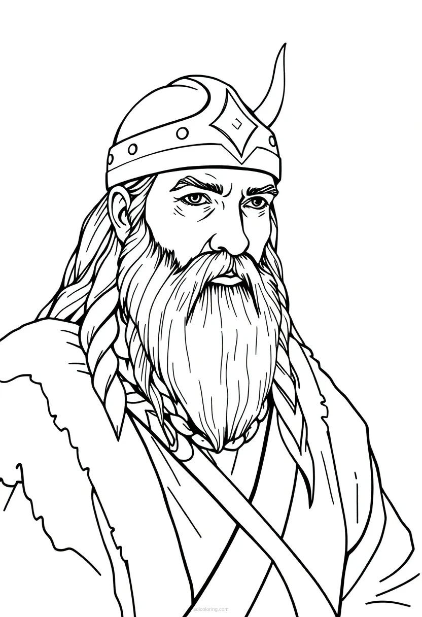 Viking coloring page for kids