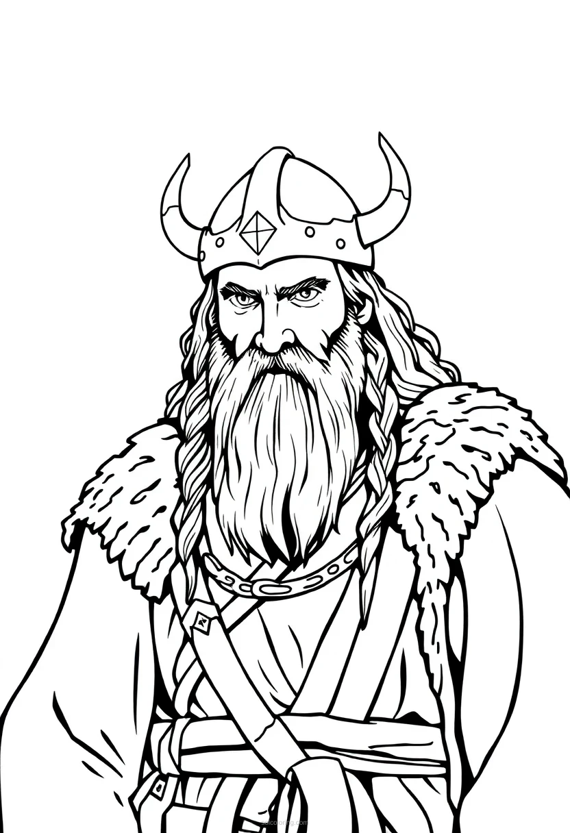 Viking coloring page for kids