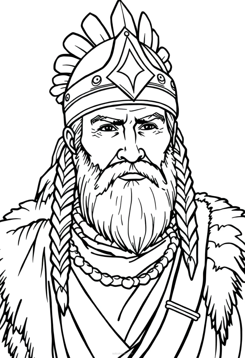 Viking Chief coloring pages