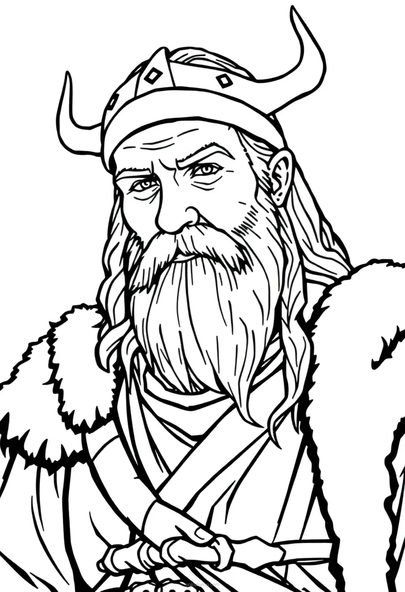 Viking coloring page for kids