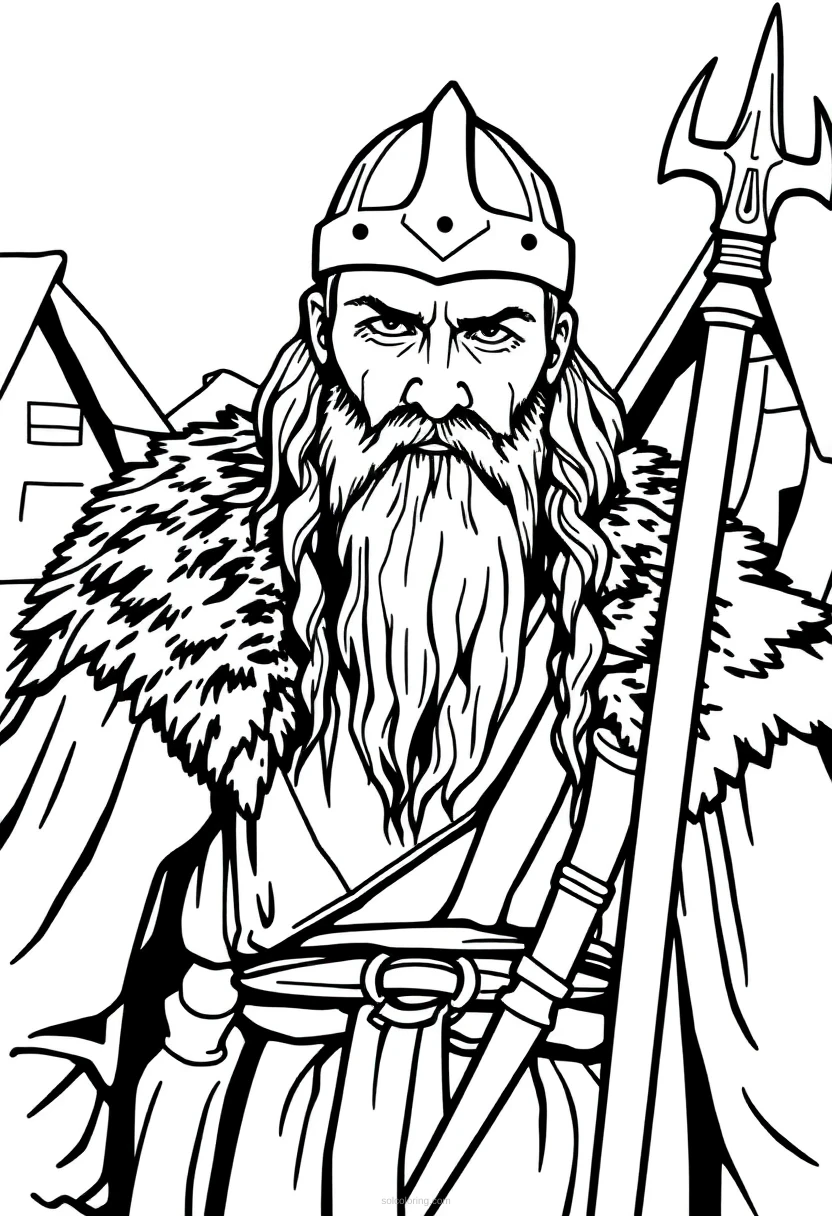 Viking Cute Cartoon coloring pages