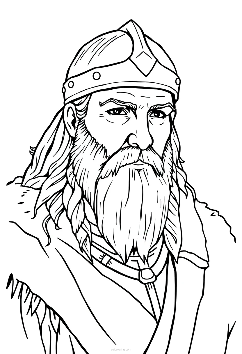 Viking coloring page for kids