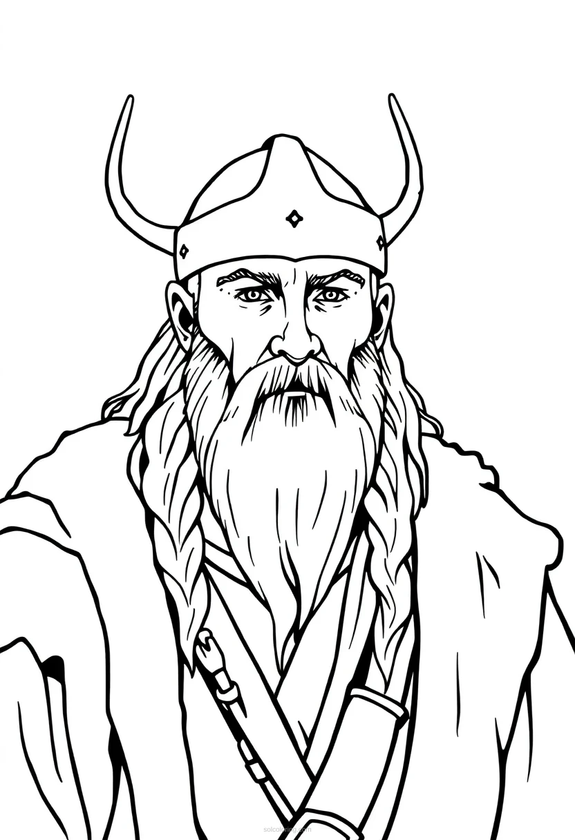 Viking coloring page for kids
