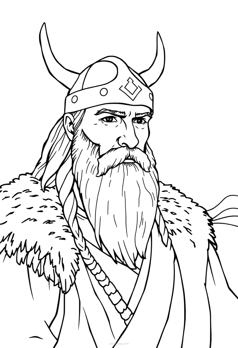 Viking coloring page for kids