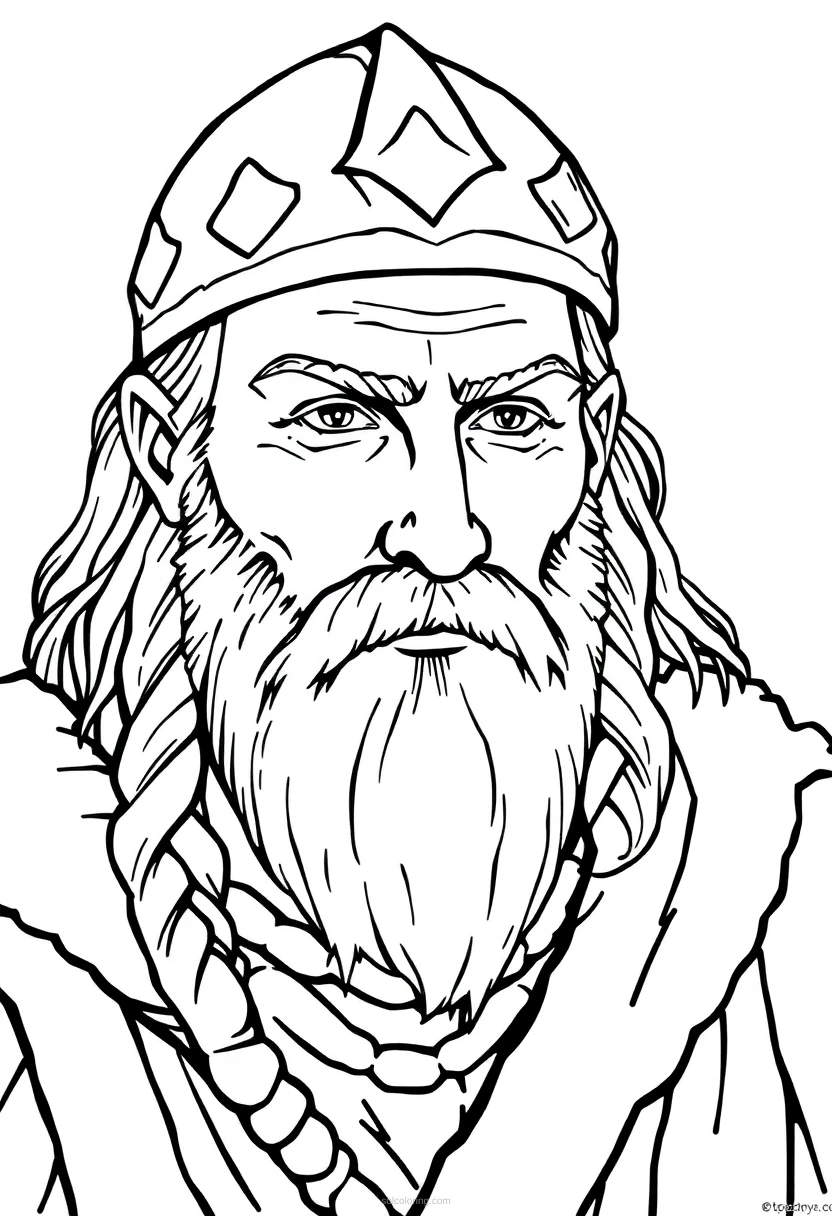 Viking coloring page for kids