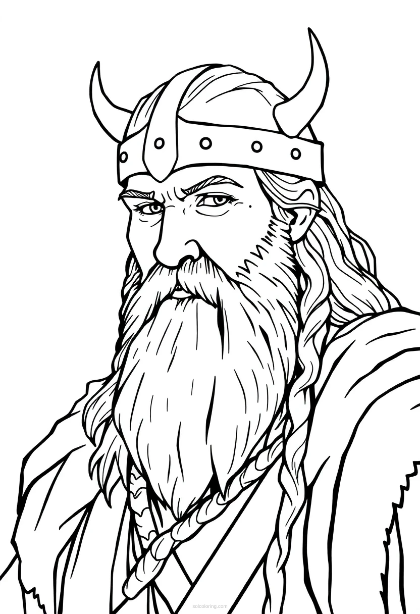Viking coloring page for kids