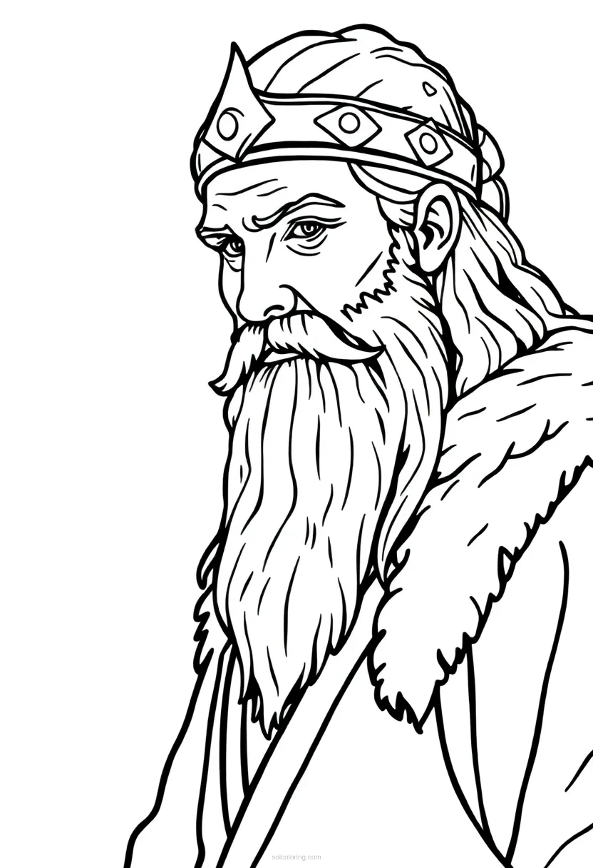 Viking coloring page for kids