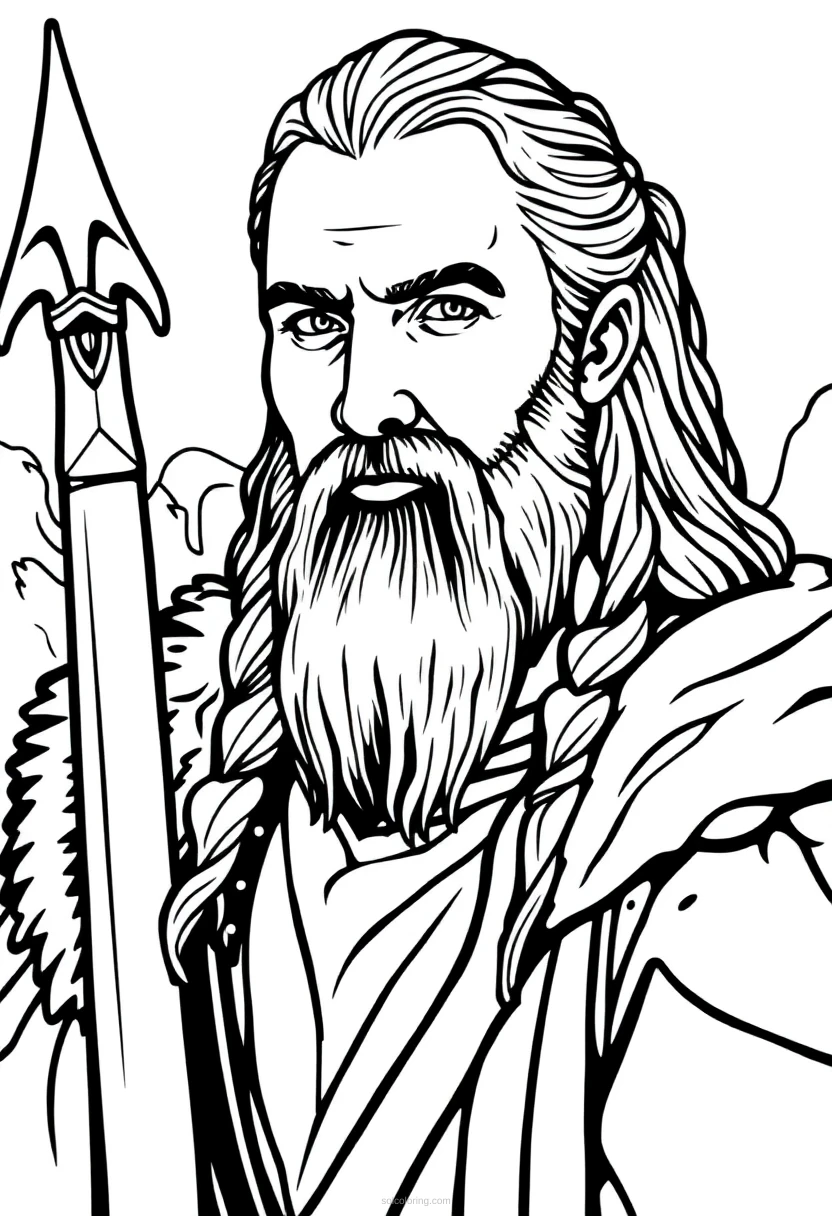 Viking coloring page for kids
