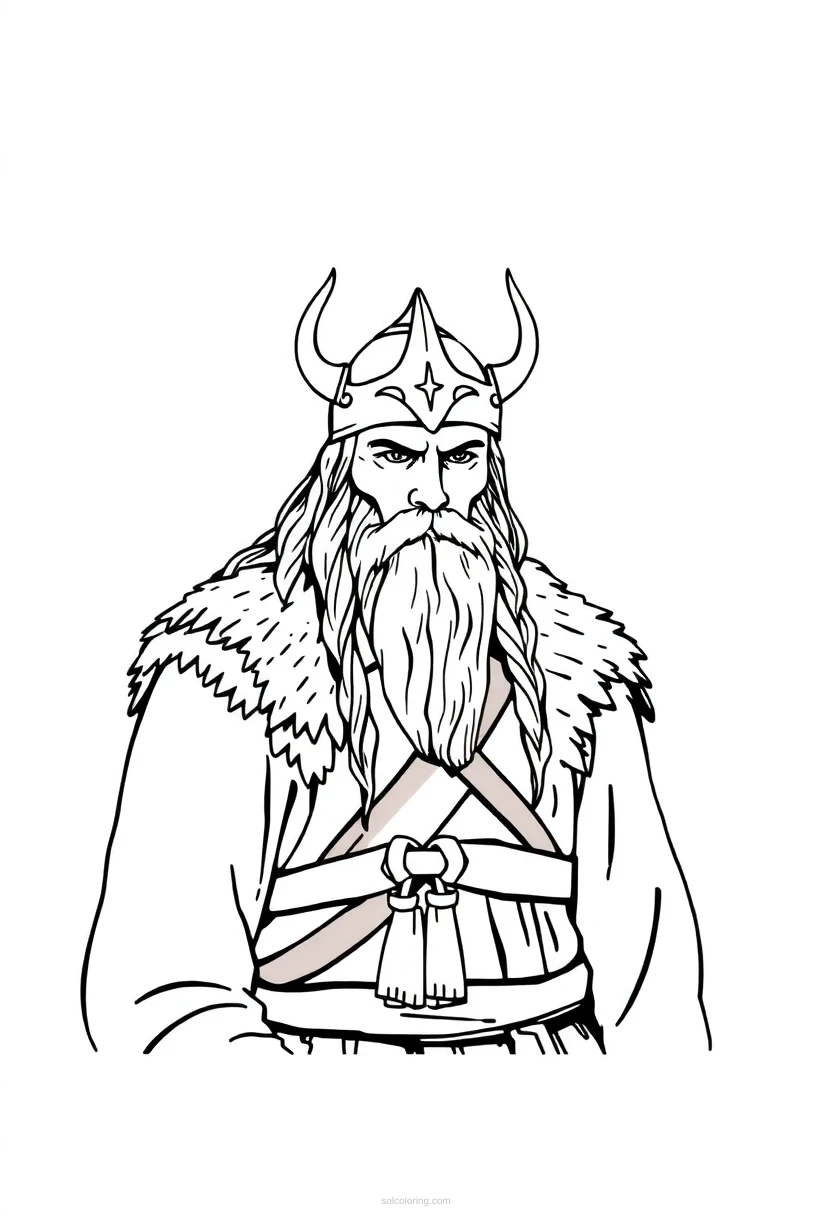 Viking coloring page for kids