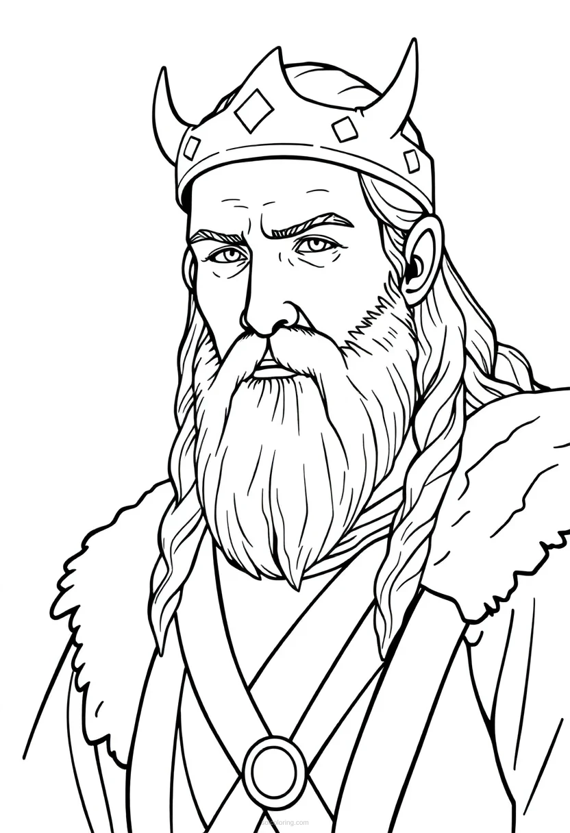 Viking coloring page for kids