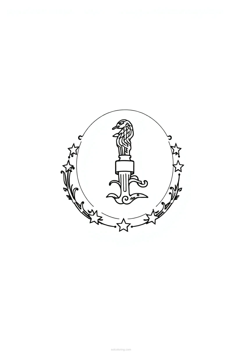 Virginia State Flag coloring page for kids